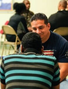 two people listening to each other